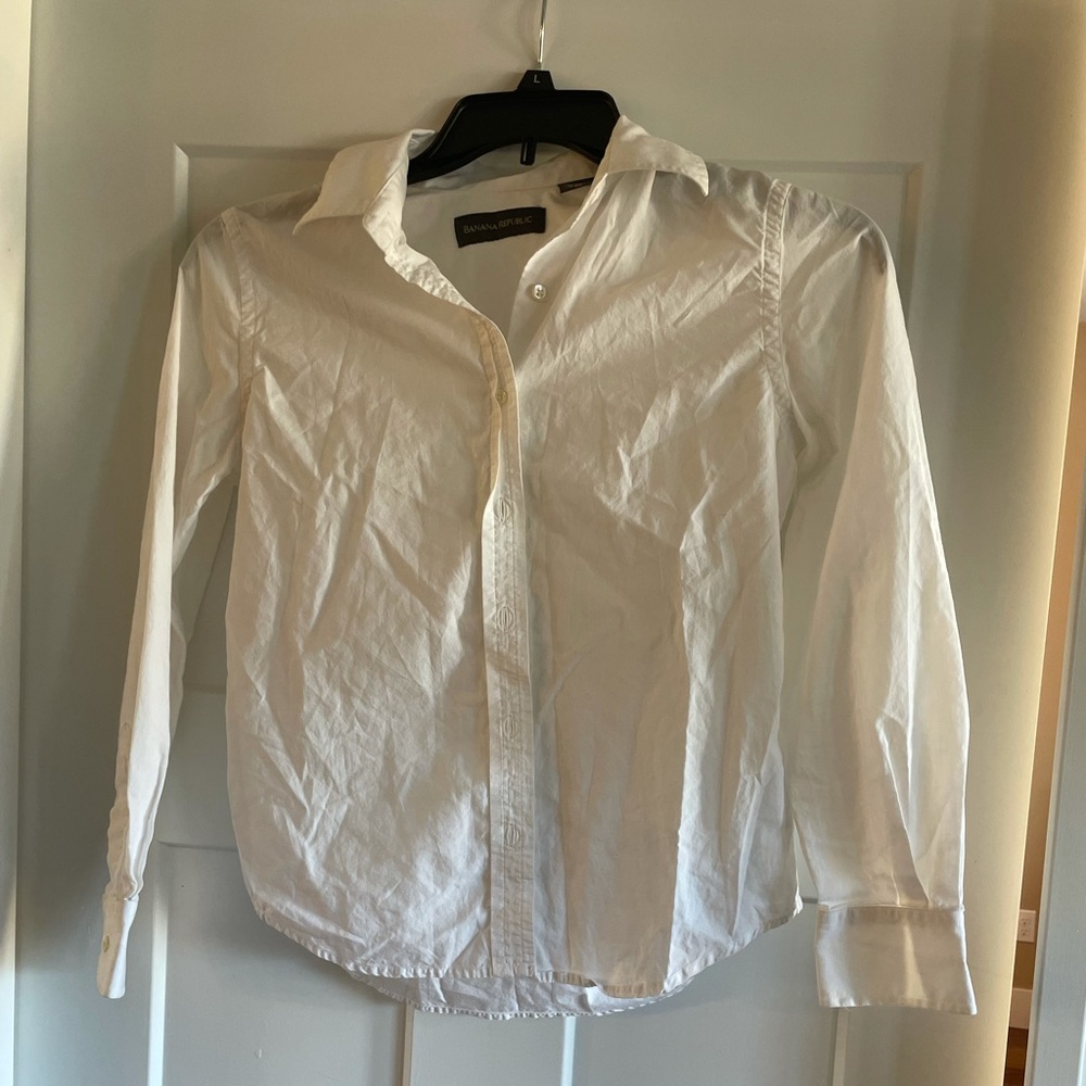 Banana Republic White Button Shirt XS
